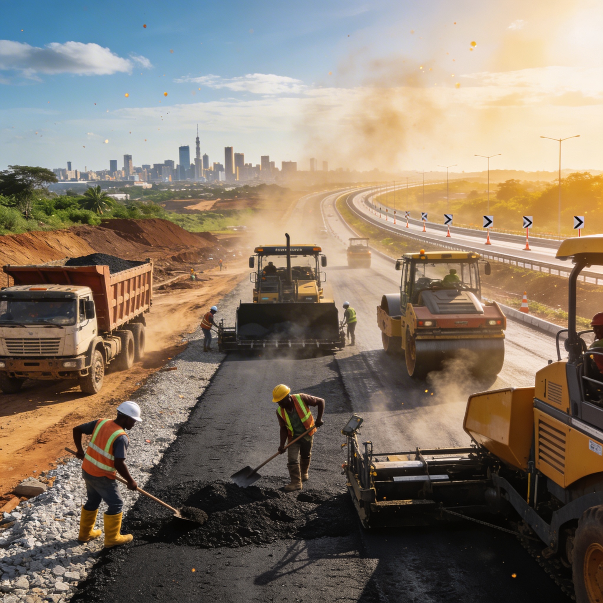 Début des travaux de bitumage du « Corridor 13 » reliant Brazzaville à Bangui et N&rsquo;Djamena