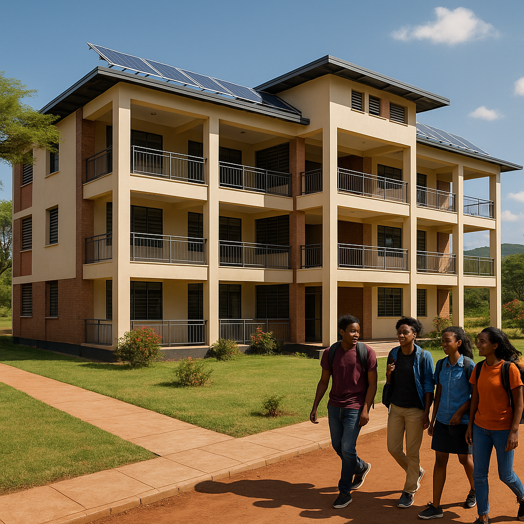 Infrastructures scolaires – Un internat construit par l&rsquo;ONG Espace Opoko dans la Lékoumou